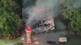 WATCH: Crews battle large fire that destroyed barn in Arcadia