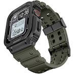AmBand Apple Watch 專用保護殼 ❘ 黑色軍規級鋼殼 X TPU 錶帶 ❘ 44mm