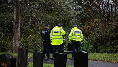 Police swarm cemetery after boy finds suspected human remains