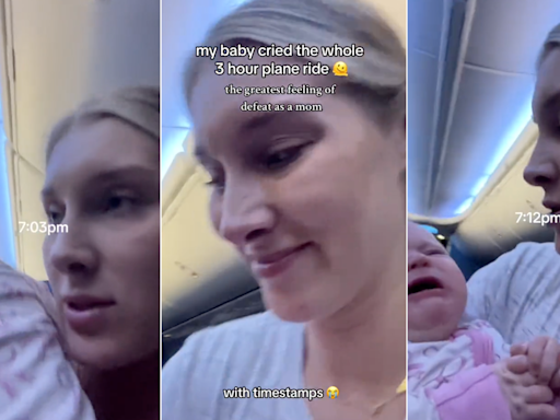 Mother divides internet after revealing her baby cried for ‘entire three-hour plane ride’