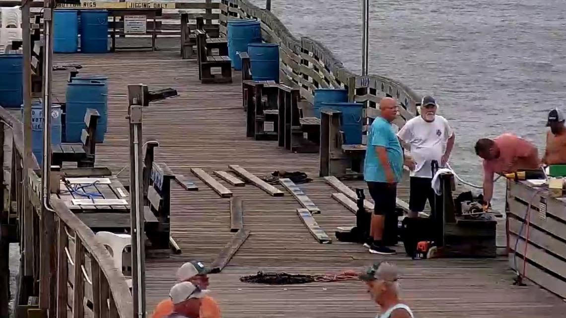 Waterspout reported at Avalon Pier in Kill Devil Hills