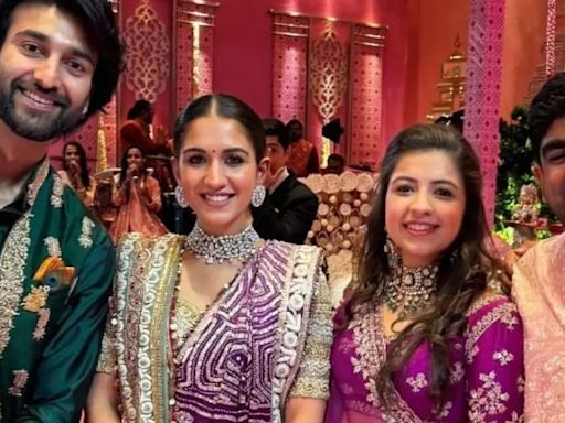 Radhika Merchant Oozes Ethnic Glam In A Purple Lehenga At Her Garba Night