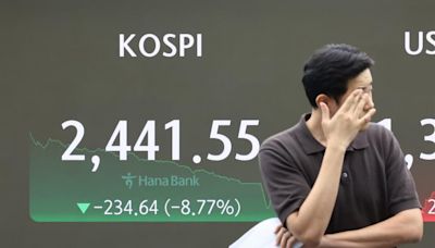 韓股盤中跌破2400點 收盤跌逾8%創16年紀錄