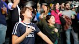 French fans ‘turn London blue’ following World Cup victory