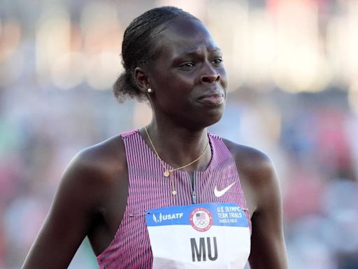 Athing Mu’s hopes of defending her Olympic 800m title end after falling at the US trials