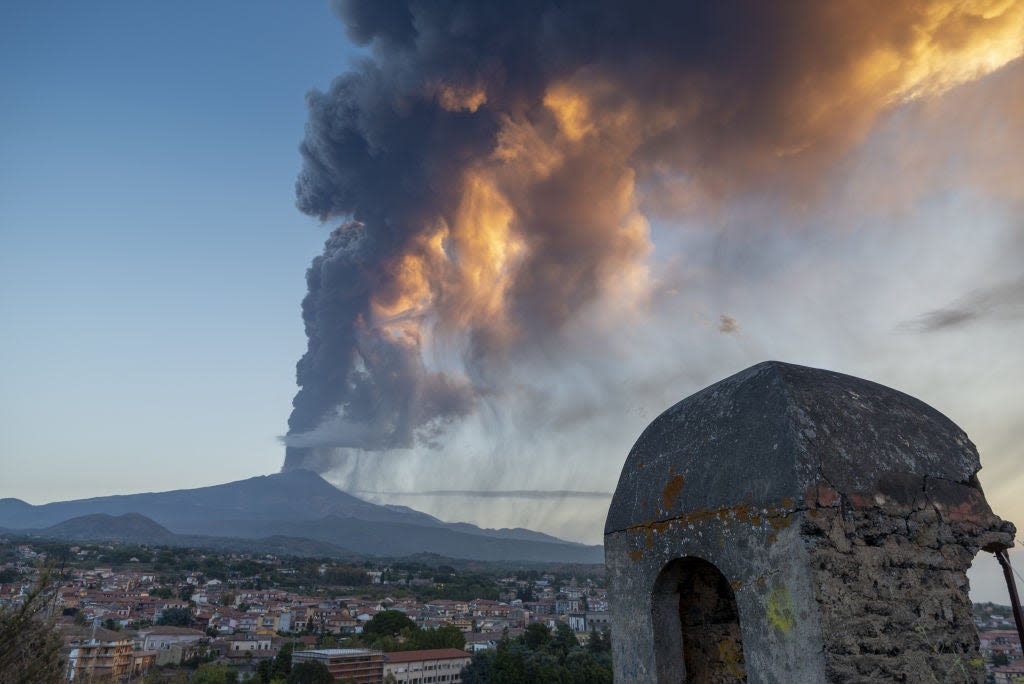 Italy’s Mount Etna erupts again, sends ash plume 32,000 feet into sky