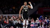 Giannis Antetokounmpo rebounds own intentionally missed shot to notch triple-double, but NBA takes it away
