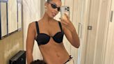 Rochelle Humes reveals her washboard stomach as she strips to bikini in heatwave