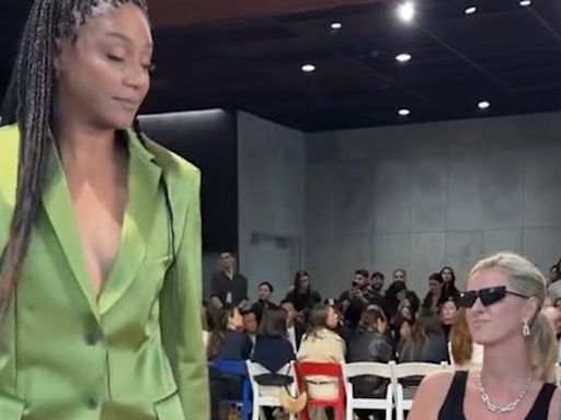 Kathy Hilton dares Tiffany Haddish to walk runway at fashion show