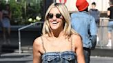 Ashley Roberts puts on a leggy display in a skimpy denim summer dress