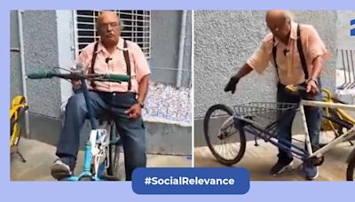 Viral video: Anand Mahindra applauds elderly Gujarat man for innovative cycle designs