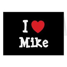 I love Mike heart T-Shirt Greeting Card | Zazzle