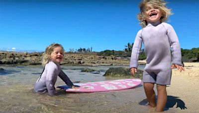 Kai Lenny Shaped His Twin Girls a Surfboard From a Broken Longboard (and He Rips On it)