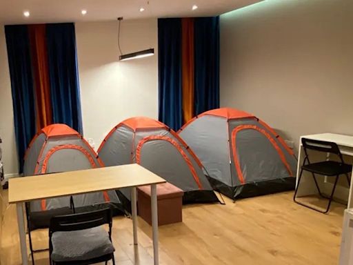 Airbnb owner reopens viral tents in living room for London tourists – and ups their prices