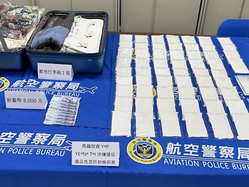 攜市值逾4千萬海洛因欲闖關丨航空警速逮捕馬籍男子並移送法辦