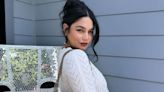 Pregnant Vanessa Hudgens Glows in Knit White Dress as She Prepares for Mother's Day: 'Right Around the Corner'