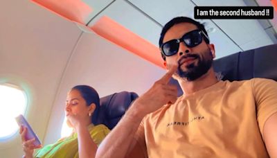 Shahid Kapoor calls himself “second husband” in hilarious flight moment with wife