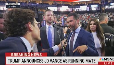 ‘Get Out of Here’: Don Jr. Rips MSNBC Reporter to His Face, Says ‘I Expect Nothing Less From You Clowns’
