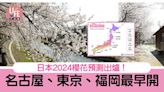 日本櫻花2024｜2024最新櫻花預測出爐 名古屋、東京、福岡最早開【持續更新】