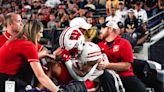 Wisconsin running back Chez Mellusi suffers a serious injury vs. Purdue