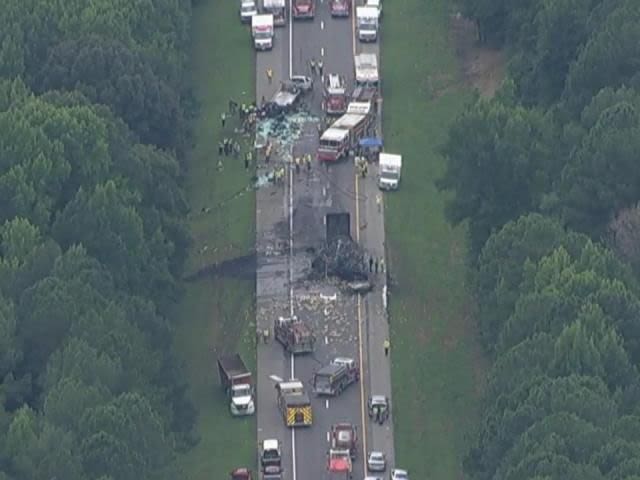 Five people killed in multi-vehicle crash on I-95 in Wilson County; all northbound lanes closed