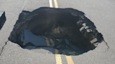 Sinkhole collapses road in Ohio