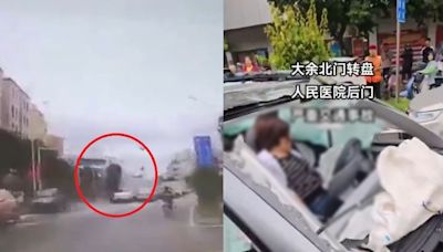 特斯拉連撞多車「空中狂滾」影片曝！ AB柱都沒變形掀熱議