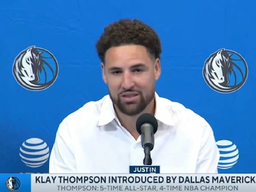 Klay Thompson Gave Honest Statement on Warriors Exit at First Mavericks Presser