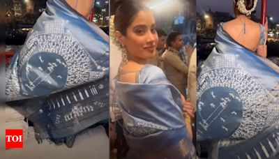 Janhvi Kapoor’s warli-painted saree pallu is something you just cannot miss | - Times of India