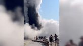 Una inesperada erupción en Yellowstone obliga a los turistas a salir corriendo: caían rocas del cielo