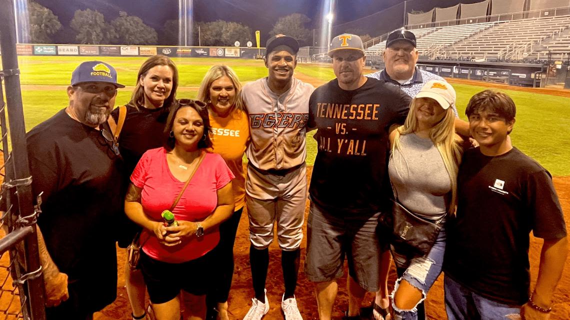 Blake Burke's family goes to Christian Moore's first pro game
