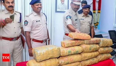 Police seize 23.4 kgs of ganja being smuggled to Chennai from Anakapalli | Amaravati News - Times of India