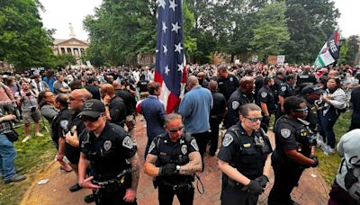 ‘They took down the U.S. flag.’ Pro-Palestinian protesters return to site of UNC encampment