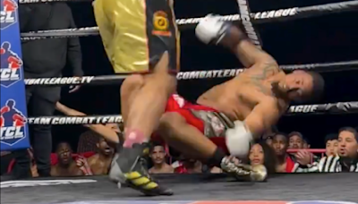 Video: Ex-UFC heavyweight Greg Hardy goes limp into ropes in KO loss