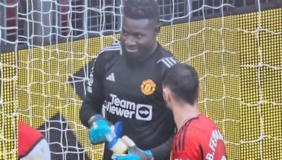 Man Utd star Andre Onana spotted lathering gloves in VASELINE during Liverpool clash – but there’s a good reason why