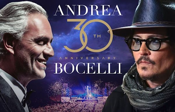 Johnny Depp to perform with Andrea Bocelli at his 30th anniversary concerts