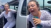 Mujer intentó escapar luego de chocar un auto… y se quedó sin gasolina