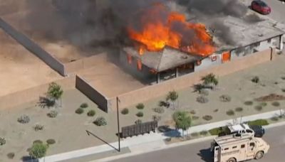 Baby shot multiple times at Arizona home; fire breaks out during standoff