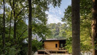 Construction Diary: Two Friends Dream Up a Cabin-Like Home on a Tricky Lot Split by a Stream