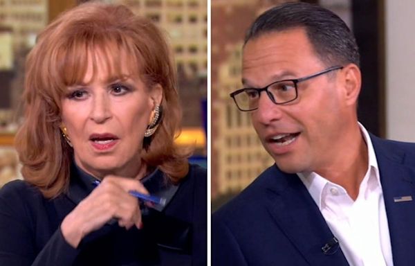 Joy Behar flusters Gov. Josh Shapiro after turning his remark about hooking up with Ana Navarro into something dirty: "Was that on-air?"