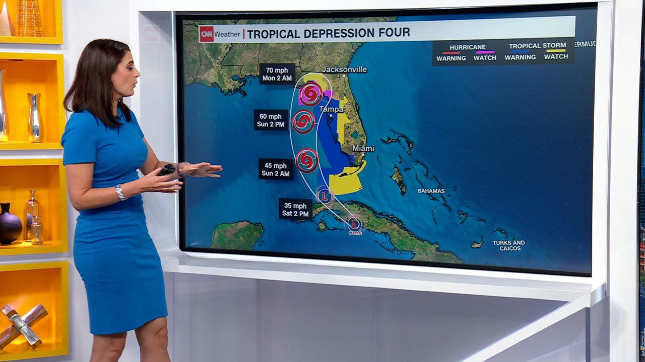 Hurricane watch issued for parts of Florida as forecasters call for Debby to strengthen in the Gulf