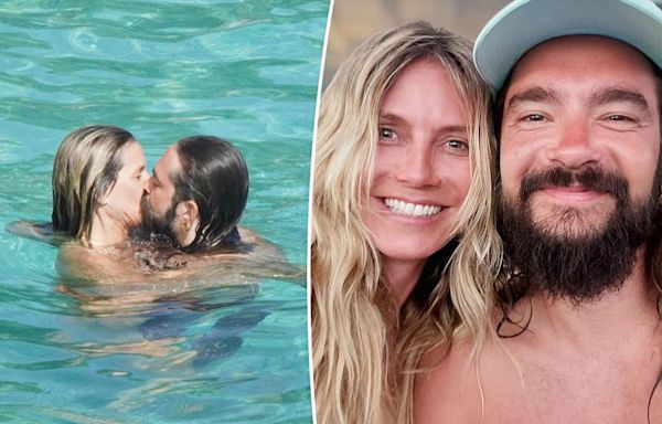 Topless Heidi Klum packs on the PDA with husband Tom Kaulitz at St. Barts beach