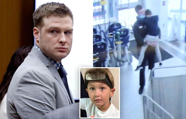 Christopher Gregor, accused NJ dad in treadmill death, seen carrying son’s limp body into hospital in disturbing video