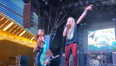 Sebastian Bach recruits his 11-year-old stepson on guitar for a rendition of Skid Row's Youth Gone Wild