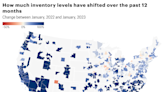 These 2 maps show the inventory situation in America’s 400 largest housing markets