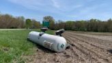 Personnel response to rolled over Anhydrous Ammonia tank near US 35