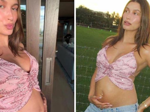 Hailey Bieber presume por primera vez su panza de embarazada (FOTOS)