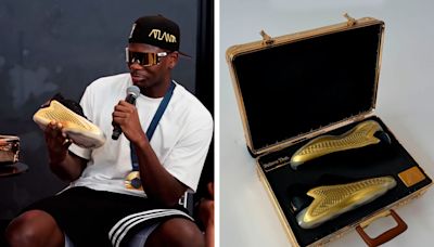 Adidas Gifts Anthony Edwards a Gold Pair of His Signature Sneaker to Celebrate Olympic Medal