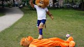 The Sun's mascot Harry Mane slays Dutch Lion ahead of tonight’s Euro 2024 semi