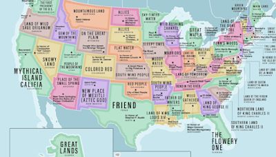 Insightful Map Reveals Literal Translations of U.S. City and State Names